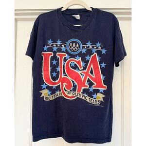 Vintage Hanes Olympics 100th Anniversary T-Shirt Adult Size M (single stitch)